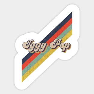 retro vintage color Iggy Pop Sticker